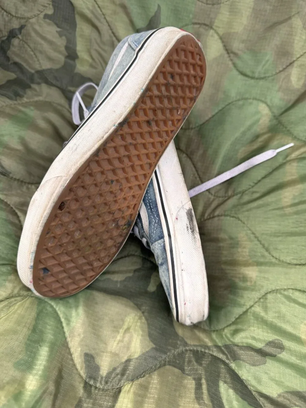 Vans Old Skool Sneakers Acid Wash Denim - Wmn 7.5